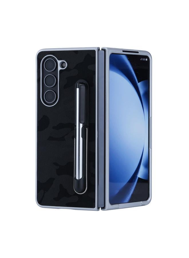 S-TOP Case For Samsung Galaxy Z Fold3 5G PC Hybrid PU Stand Foldable Phone Case with Touch Pen - Image 1