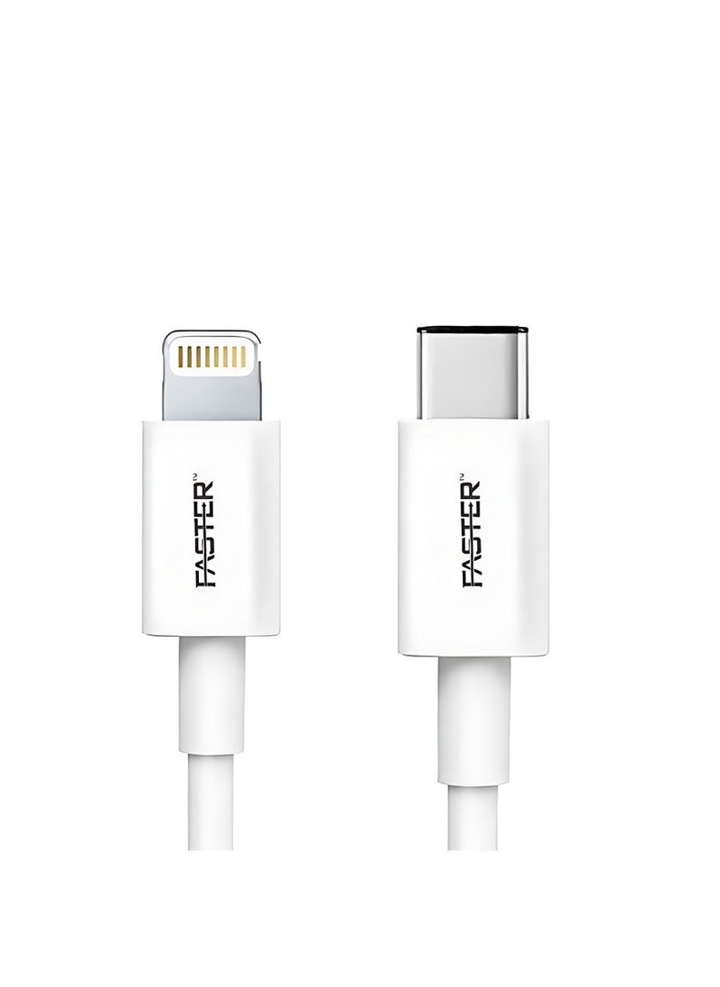Faster - 20W USB-C to Lightning Fast Charging Cable 1 Meter with LED Display - MFi Certified Lightning Cable for iPhone - Long iPhone Cable for PD Fast Charging - Durable and Fast Data Cable - Image 1