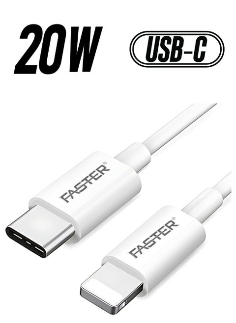 20W USB-C to Lightning Fast Charging Cable 1 Meter with LED Display - MFi Certified Lightning Cable for iPhone - Long iPhone Cable for PD Fast Charging - Durable and Fast Data Cable