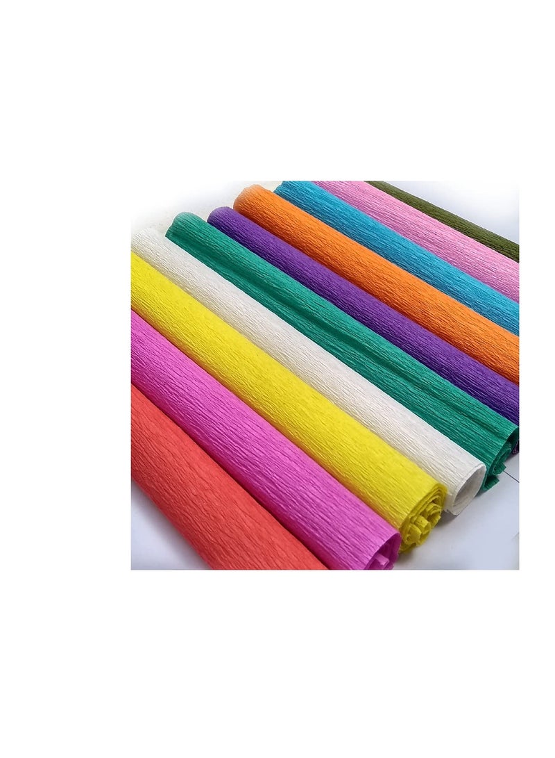 A3 - 297 mm x 420 mm, 29.7 cm x 42 cm or 11.7 in x 16.5 in. 20 Crepe Paper for DIY Flower Making and Wrappin |10 Color 2 Sheet Each Crepe Paper ,20 Sheet A3 SIZE - Image 2