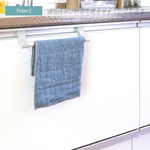 Nawrap Binchotan Dishcloth, Naturally Anti-Odor, Tangerine X Charcoal - Image 5