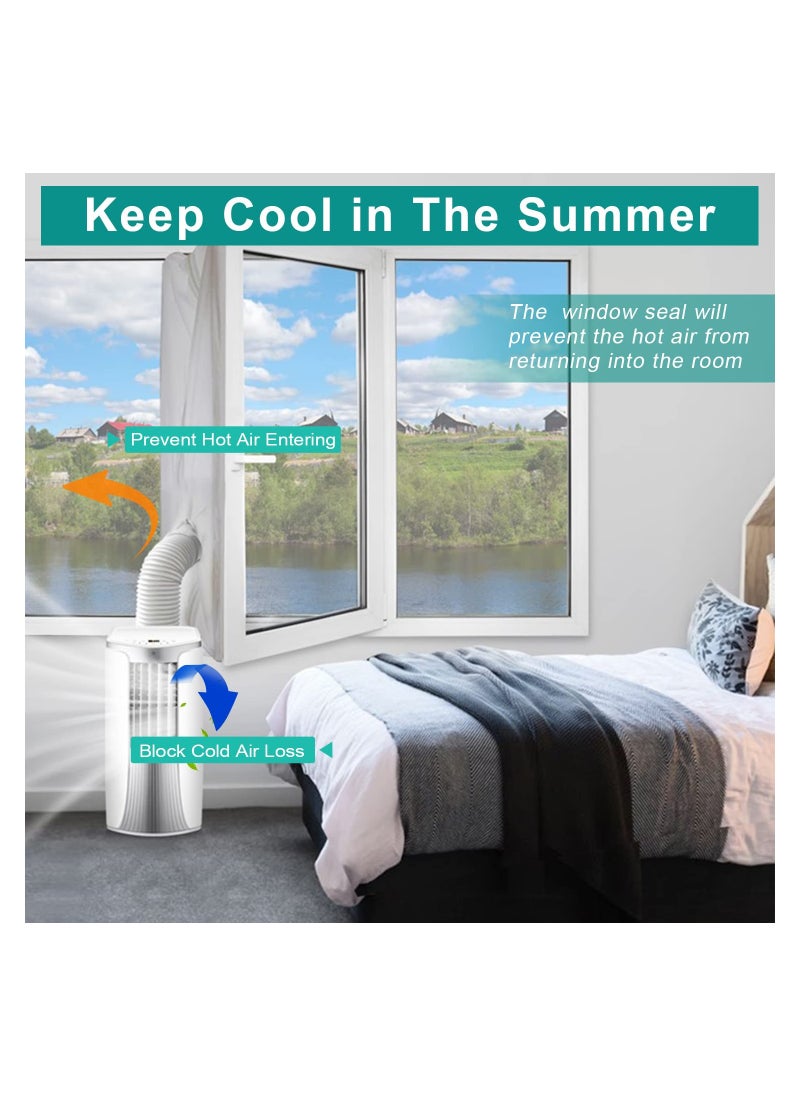 SYOSI - Portable AC Window Seal,  300CM(118") Casement Window Seal Air Conditioner Seal Mobile AC Window Kit AC Window Sealing Strip Universal AC Seal Window Insulation Kit AirCon Window Kit for House Cool - Image 1