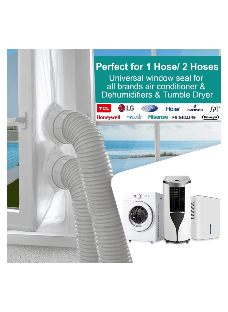 SYOSI - Portable AC Window Seal,  300CM(118") Casement Window Seal Air Conditioner Seal Mobile AC Window Kit AC Window Sealing Strip Universal AC Seal Window Insulation Kit AirCon Window Kit for House Cool - Image 1