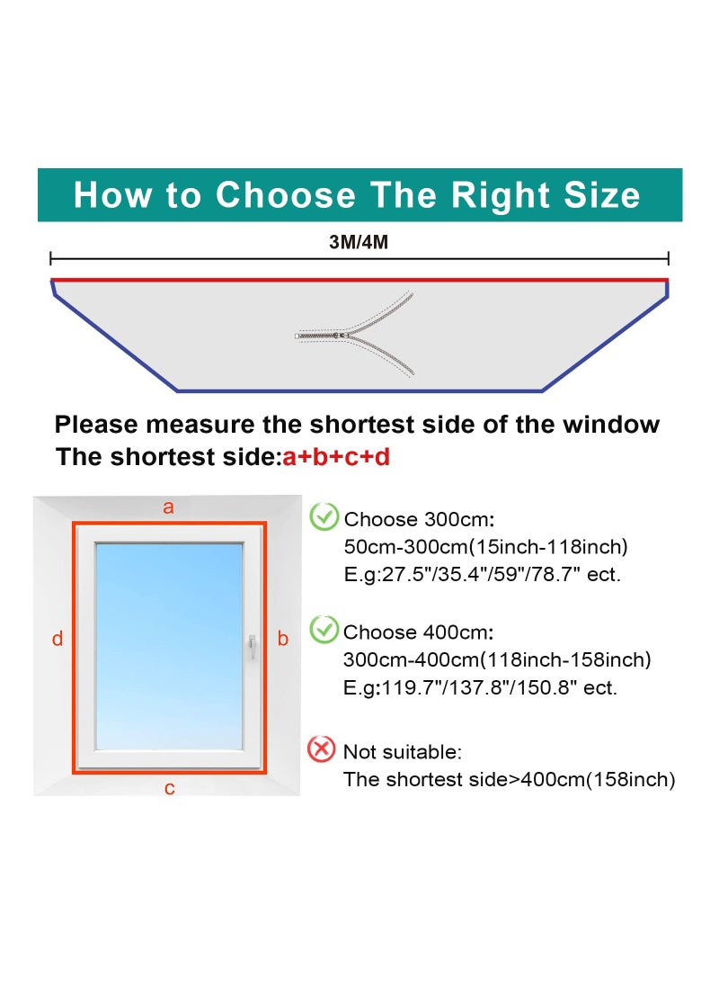 SYOSI - Portable AC Window Seal,  300CM(118") Casement Window Seal Air Conditioner Seal Mobile AC Window Kit AC Window Sealing Strip Universal AC Seal Window Insulation Kit AirCon Window Kit for House Cool - Image 1