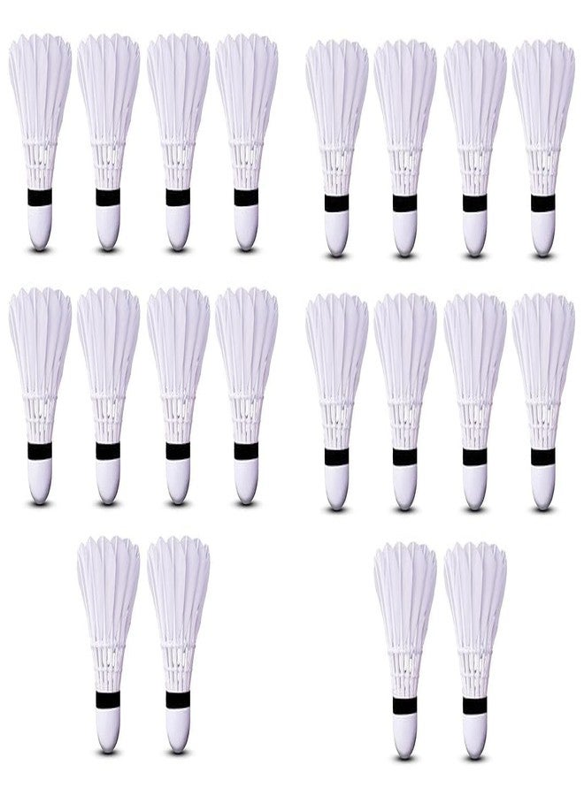 TRICONE 20pc Durable Feather Shuttlecock | Indoor & Outdoor Badminton | Consistent Flight & Stability for Training & Match Play (Pack of 20pcs) - Image 1