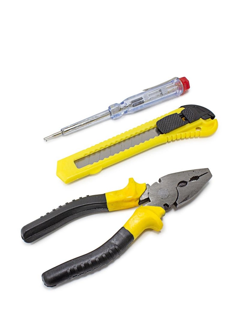 WMC TOOLS - WMS proffesional set of tools-21 pcs. Wrenches, A knife, pliers, Bits, Screwdrivers, Hexagons, Tape measure - Image 1