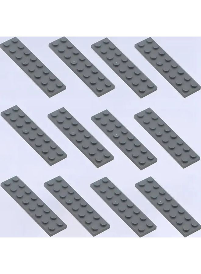 Dark Gray ABS Farm Garden Character Bricks 12pcs Building Blocks DIY Scenes Toys - Image 1
