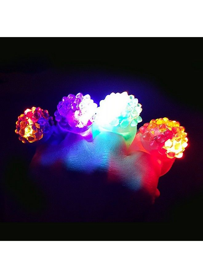 Novelty Place 24Pcs Flashing Led Bumpy Jelly Ring Light Up Finger Ring Toys For Party Favor Halloween Raves Concert Shows  - Image 4