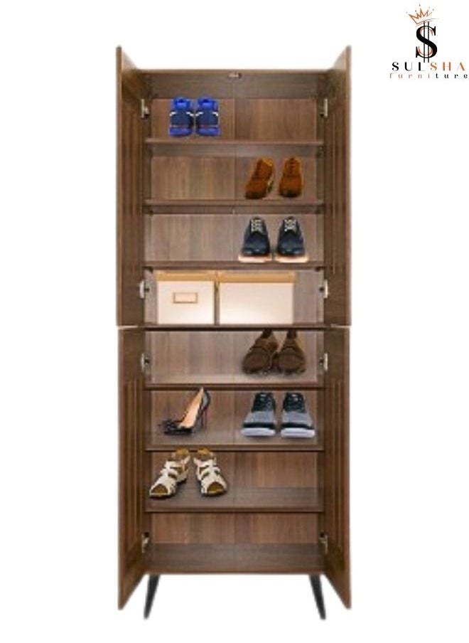 SULSHA - Household Large Capacity Storage Wooden Shoe Cabinet Rack - Image 1