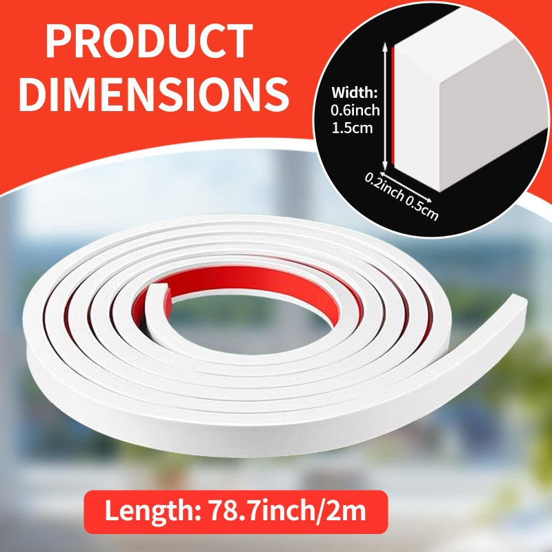 KEOHOLI 5 Rolls Total 32.8ft Window Grille Inserts Grid Kit Self Adhesive Peel and Stick Trim Simulated DIY Window Decorative PVC Strip Molding Trim Frames (White) - Image 2