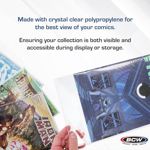 BCW أكياس كوميك قابلة لإعادة الإغلاق من BCW لعصر الفضة - 100 قطعة، حماية لكتب الكوميك من عصر الفضة | 7 1/8 × 10 1/2 بوصة تخزين مجموعة الكوميك أكياس الكتب - Image 4