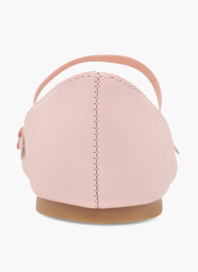 Flora Bella By Shoexpress Girls Ballerina Shoes With Elastic And Butterfly Details  - Image 5
