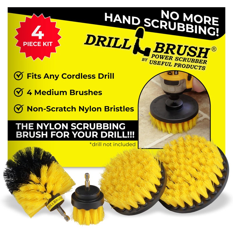 Drillbrush Nylon Drill Brush Attachment Set for Bathroom Cleaning Power Scrubber Brush Kit for Bathtub Shower Tile and Grout AllPurpose Household Cleaning Brushes for Drill Electric Grout Cleaner Kit - Image 2