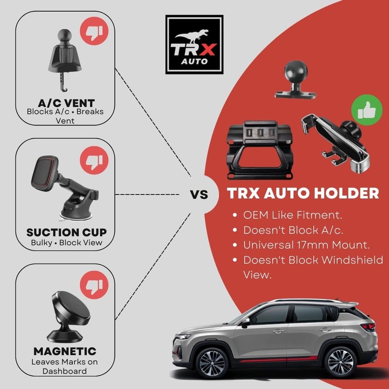 TRX AUTO Phone Holder Mount With Gravity Phone Holder For Changan CS35 Plus 2021 To 2025 | Changan Accessories 2024 | Changan CS35 Mobile Phone Holder - Image 2