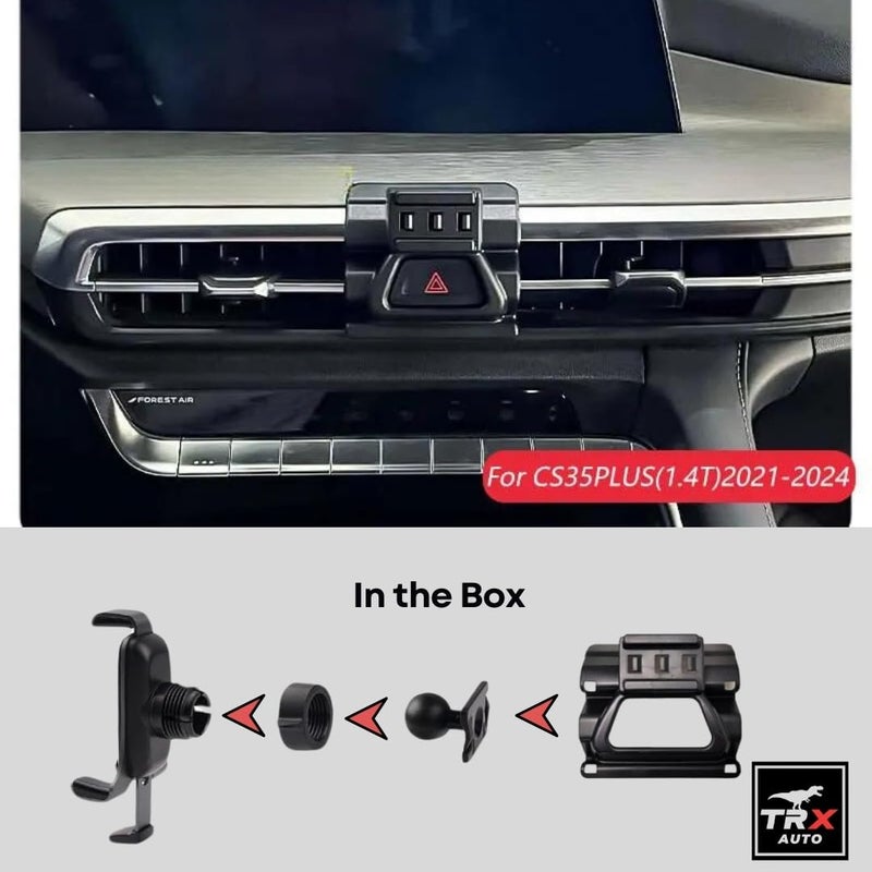 TRX AUTO Phone Holder Mount With Gravity Phone Holder For Changan CS35 Plus 2021 To 2025 | Changan Accessories 2024 | Changan CS35 Mobile Phone Holder - Image 4