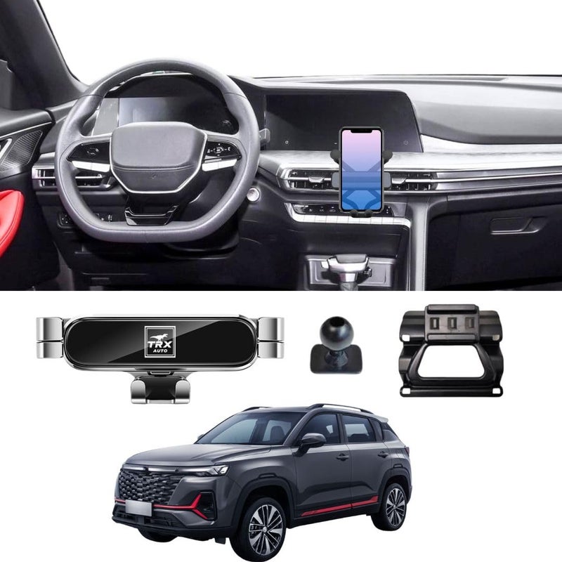 TRX AUTO Phone Holder Mount With Gravity Phone Holder For Changan CS35 Plus 2021 To 2025 | Changan Accessories 2024 | Changan CS35 Mobile Phone Holder - Image 1