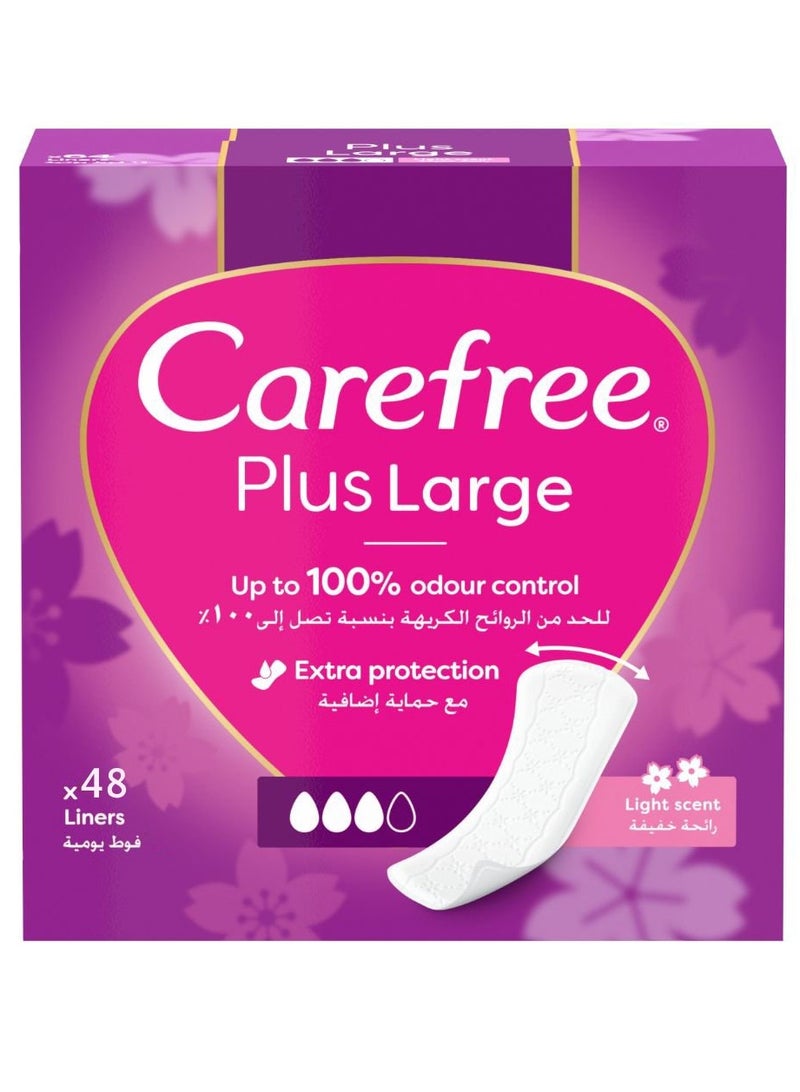 كيرفري فوط يومية حجم كبير رائحة خفيفة عبوة 48 فوطة