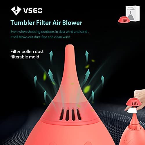 VSGO Camera Air Blower with Filter Compressed Air for for Nikon, Sony, Canon Lens and Sensor Cleaning, Tumbler Design Orange (V-B011E) - Image 3