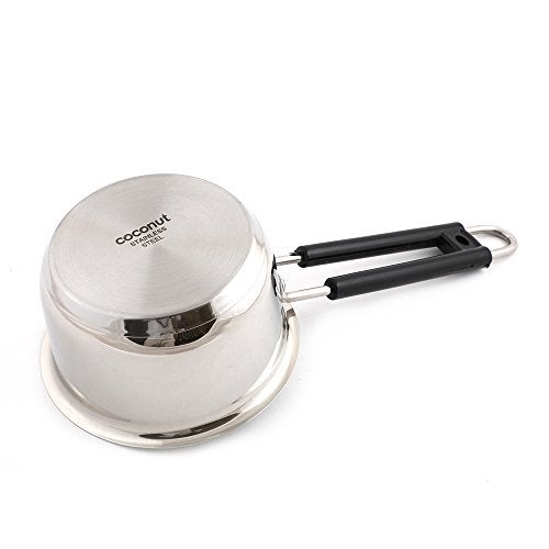 Coconut Stainless Steel - Mirror Finish Sauce Pan, Tea Pan, Milk Pan Heavy Guage | Induction and Gas Stove Friendly | Rust-Resistant Cookware | Pack of 1 | 1500 ml - Image 4
