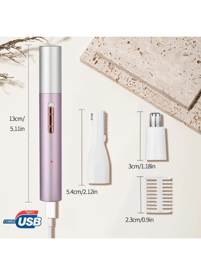 SHENGHUI Nose & Ear Trimmer for Women and Men,Rechargeable Eyebrow Razor & Face Shaver,Lady's Painless Portable Facial Hair Removal with Comb, Dermaplane Tool for face,Lips,Body,Leg - Image 3