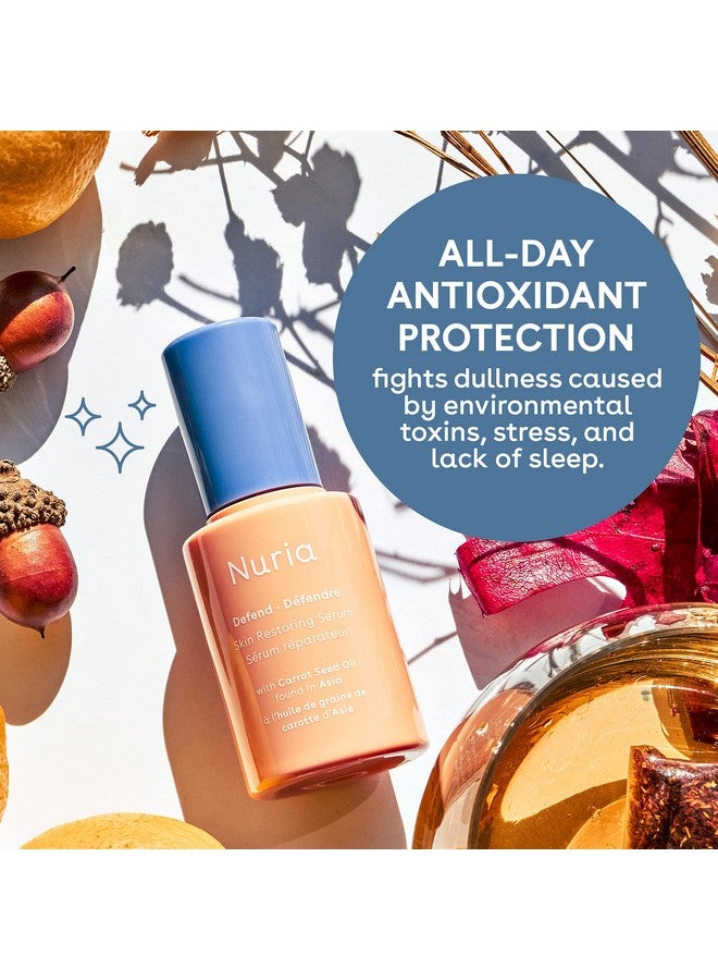 Nuria Defend Skin Restoring Serum Antioxidant Serum For All Skin Types Skin Care Serum With Carrot Seed Oil Rooibos Red Tea And Sodium Hyaluronate 25Ml/0.8 Fl Oz - Image 2