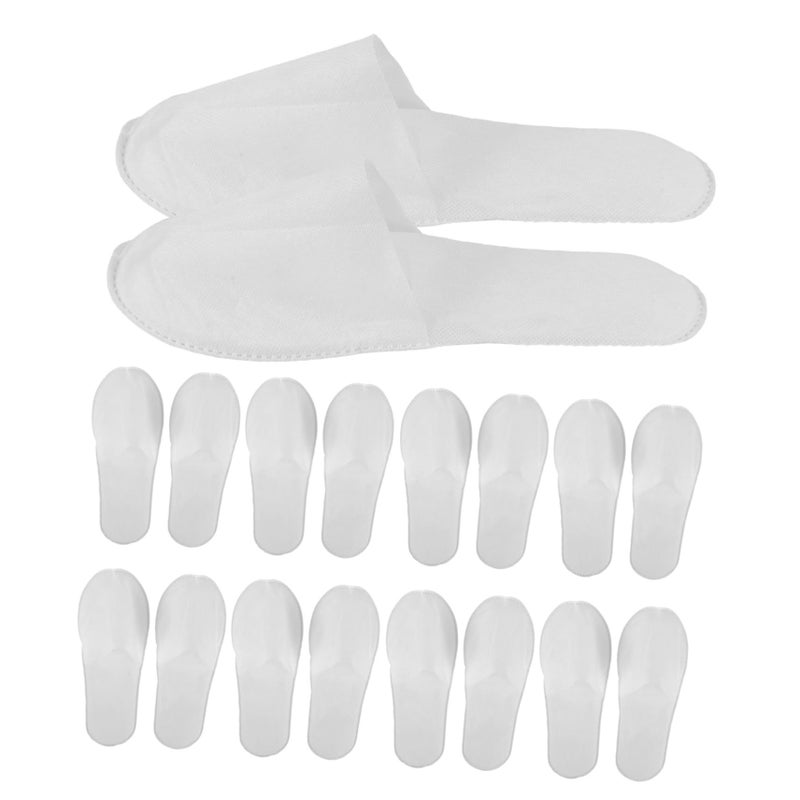 10 Pairs Bulk Non Slip Thick Nonwoven Disposable Slippers For Hotel Spa Wedding Guests - Image 2