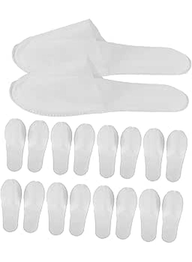 10 Pairs Bulk Non Slip Thick Nonwoven Disposable Slippers For Hotel Spa Wedding Guests - Image 1