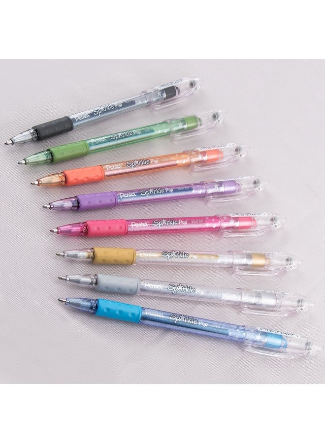 Pentel Sparkle Pop Metallic Gel Pen, (1.0Mm) Bold Line, Assorted Colors, Pack Of 8 (K91Bp8M) - Image 5