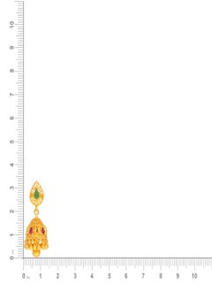 Malabar Gold and Diamonds 22 Carat 916 Purity Precia Gemstone Earrings PRGGEN131ER1Y  - Image 4