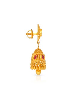 Malabar Gold and Diamonds 22 Carat 916 Purity Precia Gemstone Earrings PRGGEN131ER1Y  - Image 2