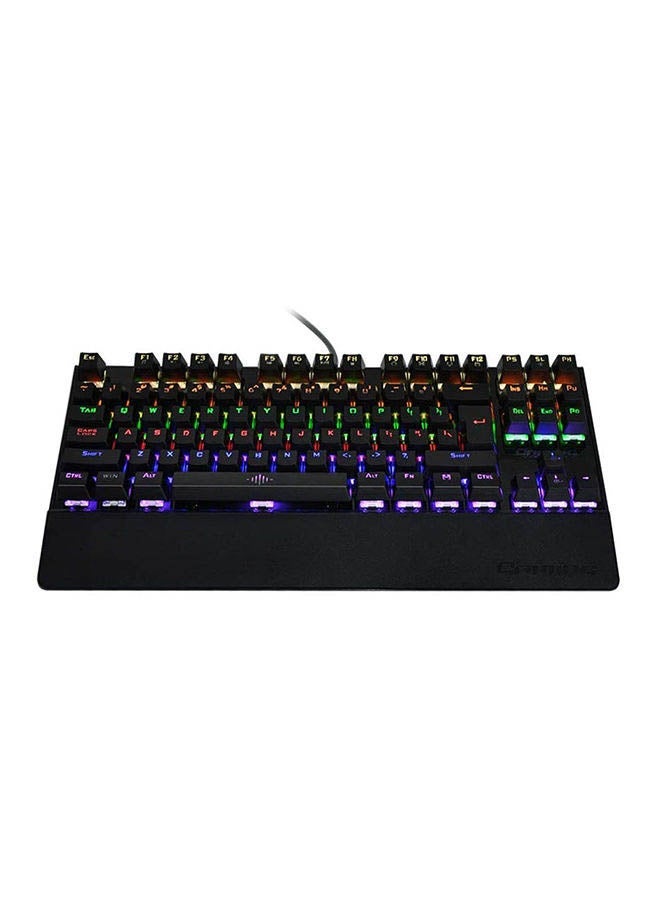 K28 Backlit Gaming Mechanical Keyboard wired Q7 5 white 87 key keyboard mouse Q7-5 white 87-key keyboard + mouse [green axis] - Image 3