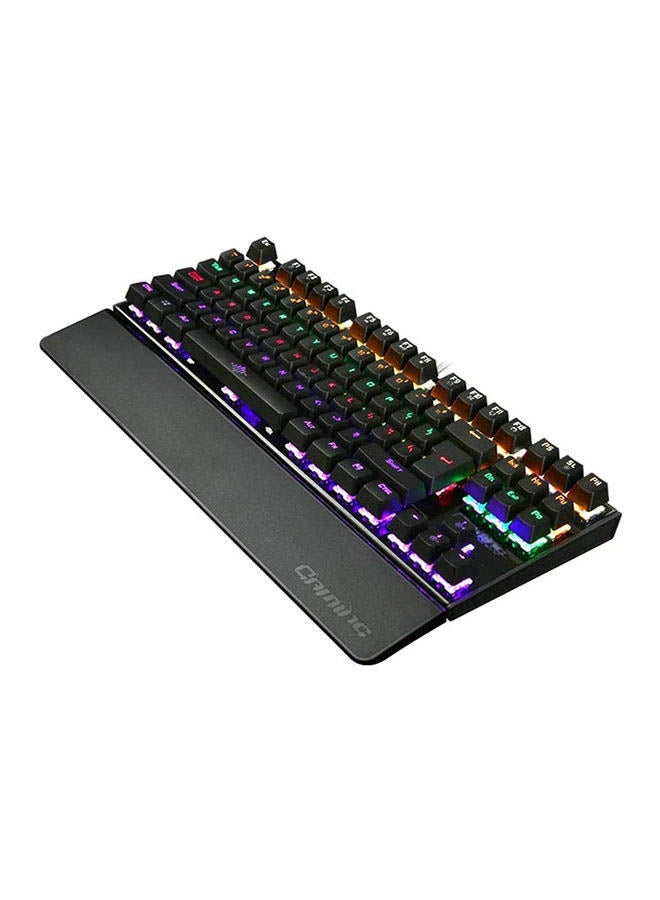 K28 Backlit Gaming Mechanical Keyboard wired Q7 5 white 87 key keyboard mouse Q7-5 white 87-key keyboard + mouse [green axis] - Image 2