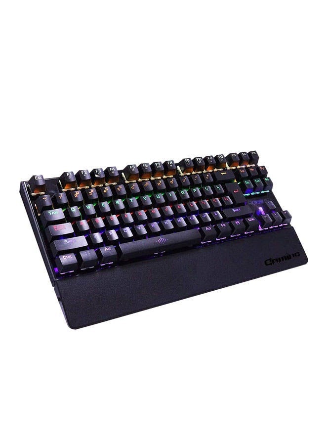 K28 Backlit Gaming Mechanical Keyboard wired Q7 5 white 87 key keyboard mouse Q7-5 white 87-key keyboard + mouse [green axis] - Image 1