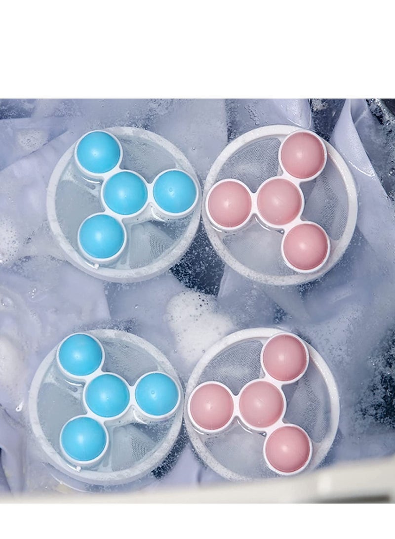 KASTWAVE Pet Hair Remover Reusable Lint Catcher Washing Machine Hair Filter Cleaning Mesh Bag Floating Lint Remover for Laundry Durable 4 Pack - Image 1