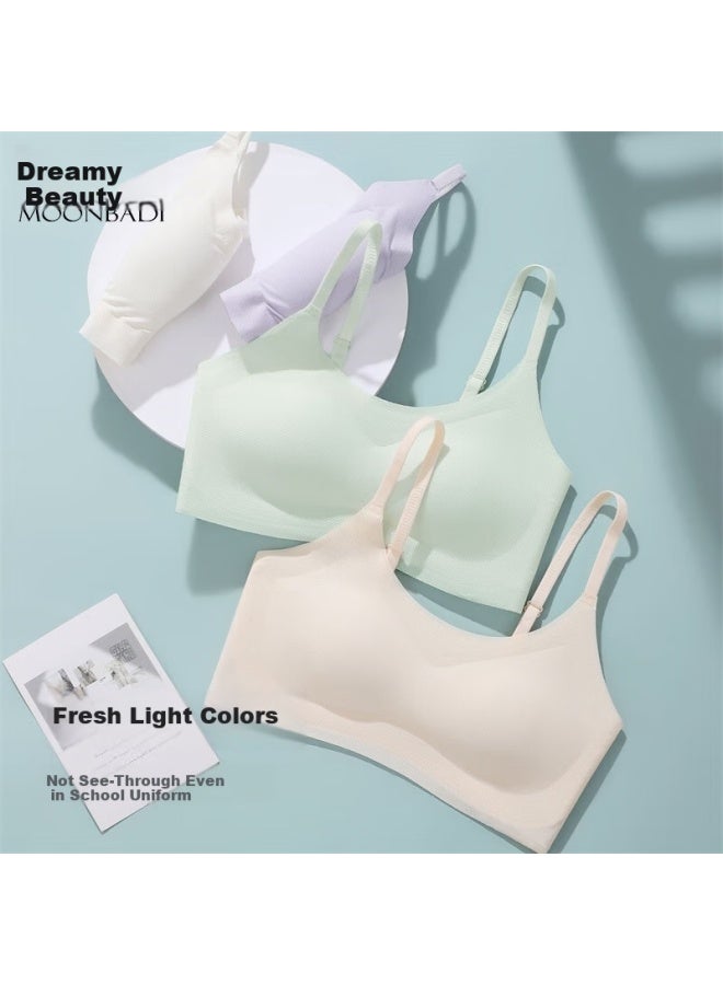 Moonbadi Teen Girls' Seamless Breathable Comfortable Camisole Bra - Image 2