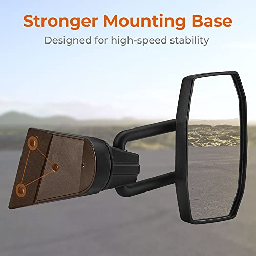 QMPARTS Mirrors Doors Off Compatible with Wrangler, QMPARTS No Vibrate & Wobble Side View Mirrors, Easy-Install Doorless Side Quick Release Mirror for Safe Doors Off Driving for Wrangler JK JKU 2007-2018 - Image 3