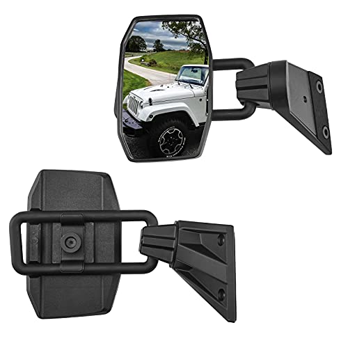 QMPARTS Mirrors Doors Off Compatible with Wrangler, QMPARTS No Vibrate & Wobble Side View Mirrors, Easy-Install Doorless Side Quick Release Mirror for Safe Doors Off Driving for Wrangler JK JKU 2007-2018 - Image 1