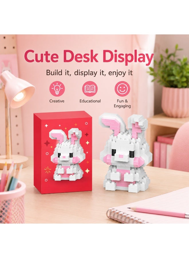 1 Set 205 Pcs Rabbit Shaped Micro Building Blocks, DIY Educational Assembly Toy, For Cultivating Practical Thinking Ability Of Children Aged 6 And Above - Image 3