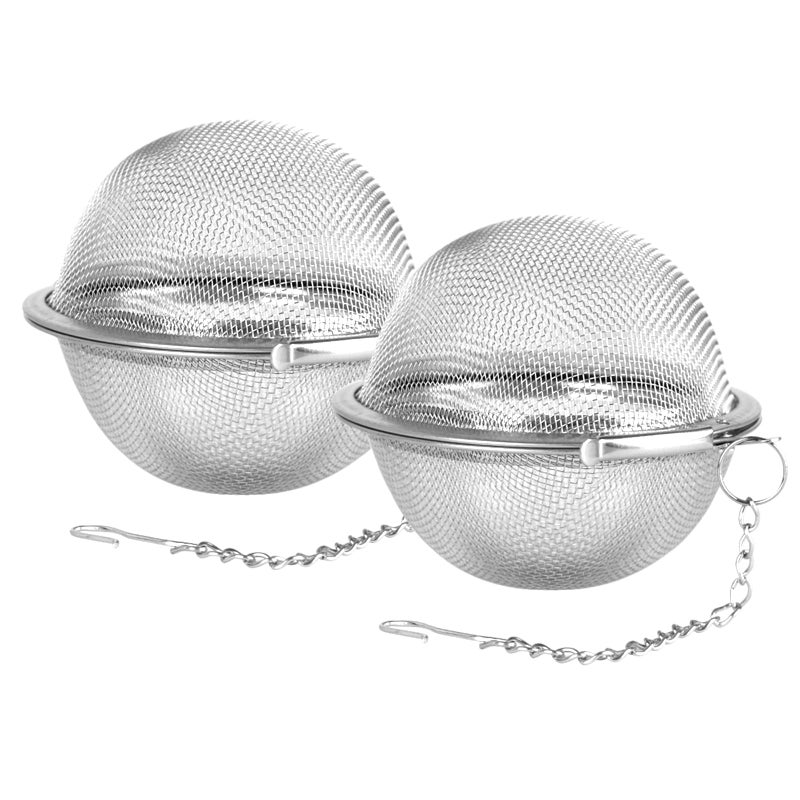 Fu Store 2pcs Stainless Steel Mesh Tea Ball 27 inches Tea Strainers Teas Infuser Strainer Filters for Teas