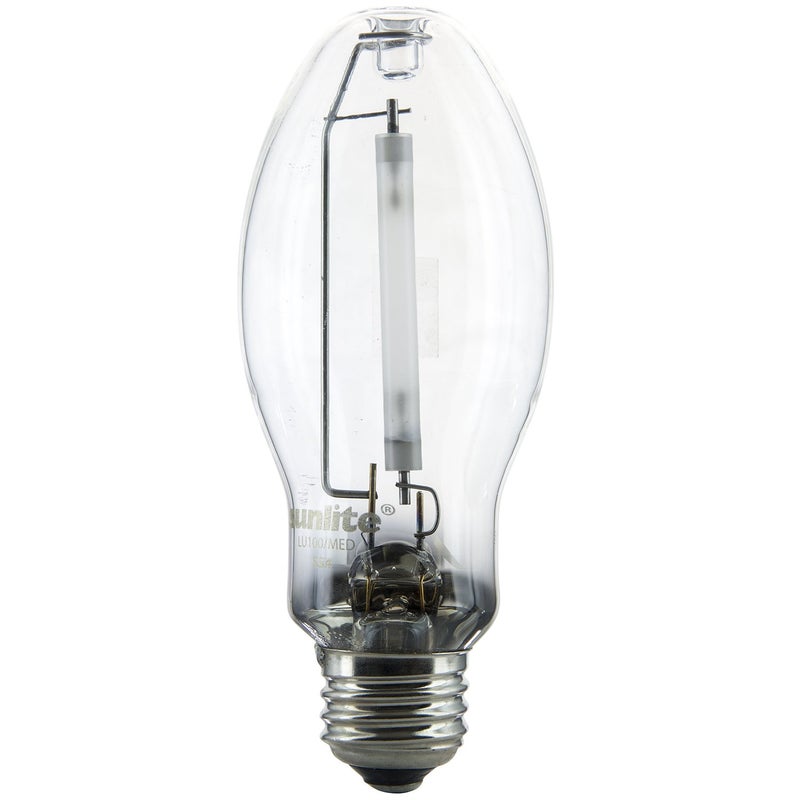 Sunlite 03615-SU LU100/MED High Pressure Sodium Light Bulb, 100 Watts, ED17/MED, Medium Base (E26), ANSI Code S55, 8500 Lumen, 20000 Life Hours, Clear, 2100K - Image 3