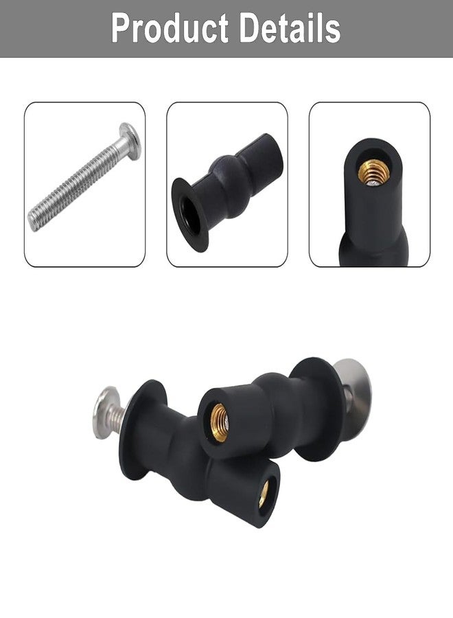 MUU Universal Toilet Seat Bolts and Screws,Quick Release Top Hinge Fixings,Easy to Install- Toilet Seat Replacement Parts Kit (Screws-HH42) - Image 4