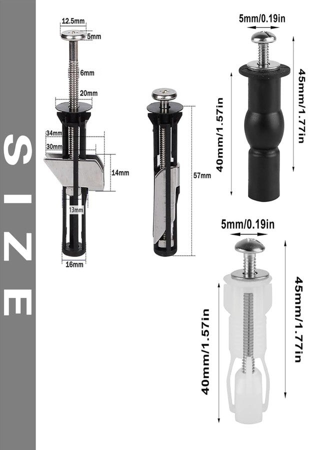 MUU Universal Toilet Seat Bolts and Screws,Quick Release Top Hinge Fixings,Easy to Install- Toilet Seat Replacement Parts Kit (Screws-HH42) - Image 2