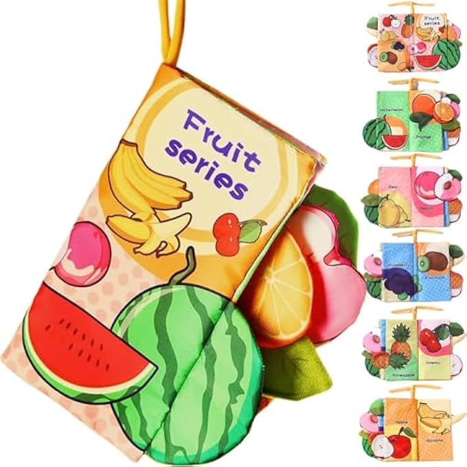 SOFT CRINKLE FOR BABIES, WASHABLE CLOTH ACTIVITY WITH CRINKLY PAGES, GREAT FOR STROLLER TOYS AND INFANT VISUAL DEVELOPMENT - Image 2