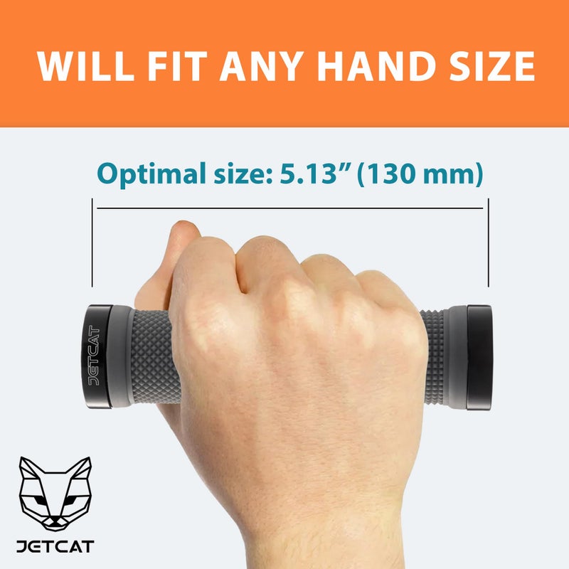 JETCAT Bike Grips, Bike Handlebar Grips, Mountain Bike Grips Handlebar, MTB Grips, Bicycle Grips BMX Grips, Bicycle Handlebar Grips Handles for Adults. Ebike, MTB, Scooter, Lock on, Gray/Black - Image 3