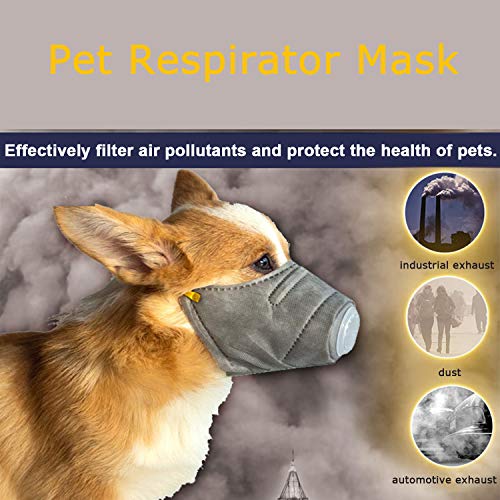 Yeebline Dog Respirator Muzzle, Yeebline 3-Pack Adjustable Breathable Dog Protective Muzzle Pet Mouth Cover to Protect Pets from Automobile Exhaust, Pollen, Fog, Dust, Secondhand Smoke (S) - Image 3