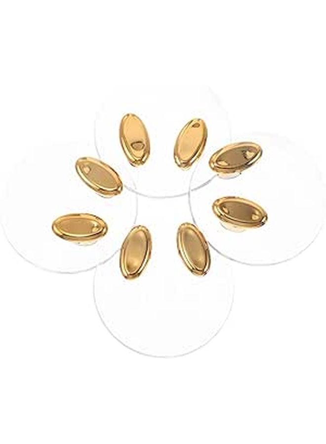 ذهو 4PCS ذهبي خطاف كابل لاصق منظف أسلاك مثبت على الحائط بدون حفر للمطبخ والحمام - Image 1