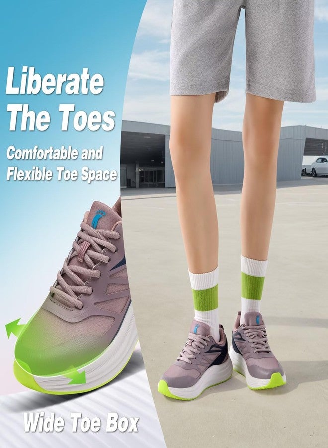 OrthoComfoot Women's Orthopedic Walking Shoes: Arch Support Bunions Recovery Plantar Fasciitis Pain Relief Arthritis Tennis Road Running Shoes, Outdoor Sport Bowling Tennis Gowalk Trail Sneakers Lotus Pink Size 6 - Image 2