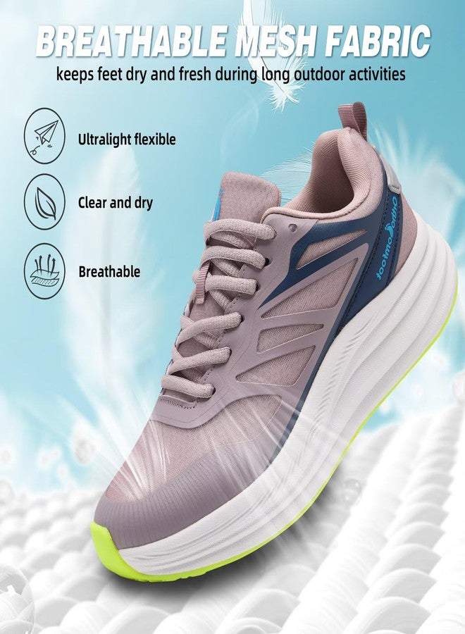 OrthoComfoot Women's Orthopedic Walking Shoes: Arch Support Bunions Recovery Plantar Fasciitis Pain Relief Arthritis Tennis Road Running Shoes, Outdoor Sport Bowling Tennis Gowalk Trail Sneakers Lotus Pink Size 6 - Image 4