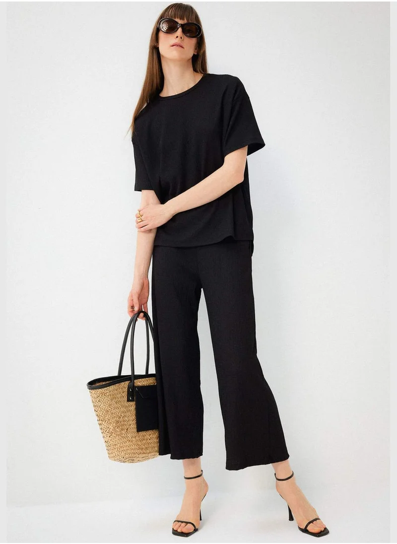 ديفاكتو Regular Fit Ankle Culottes