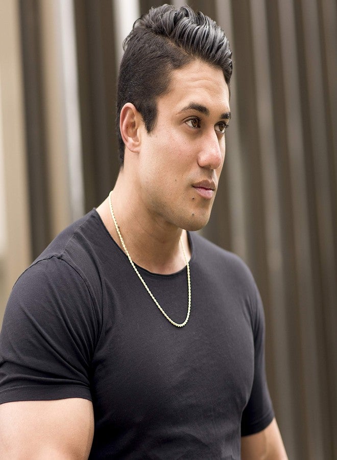 LIFETIME JEWELRY 3mm Gold Rope Chain for Men & Women 24k Real Gold Plated Diamond Cut Gold Chain Necklace Women & Necklace for Men 14 to 36 Inch (14 inches, Gold) - Image 4